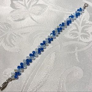 Swarovski Crystal Blue Pattern Bracelet